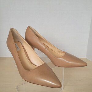 Cole Haan Grand.OS Nude Tan Leather Pointed-Toe Shoes Stiletto Heel Pumps Sz 7B